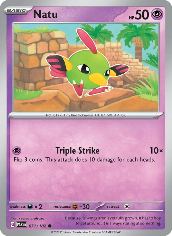 Natu, Pokémon card