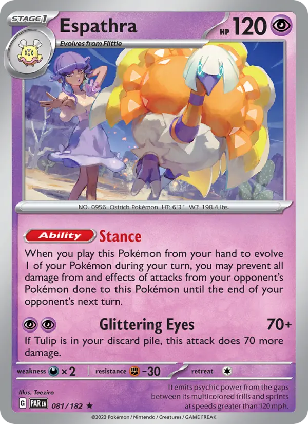 Espathra, Pokémon card