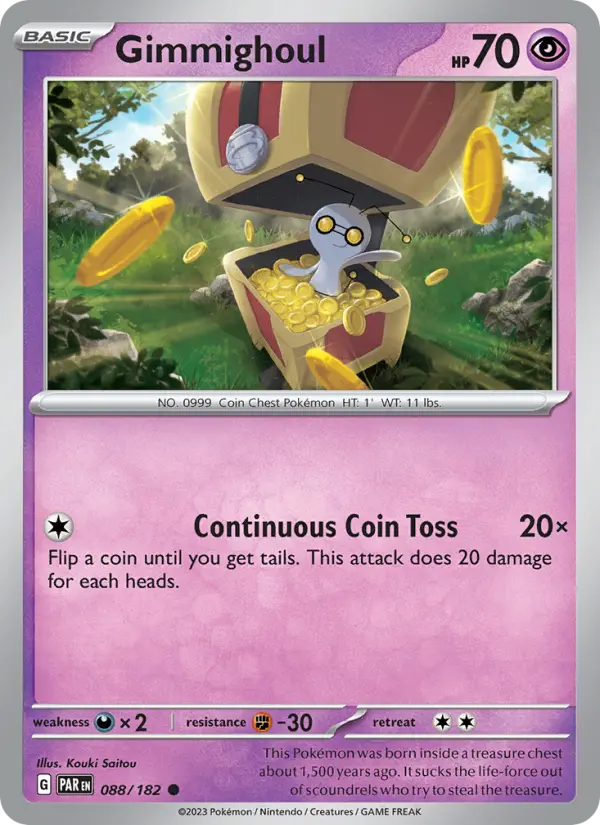 Gimmighoul, Pokémon card