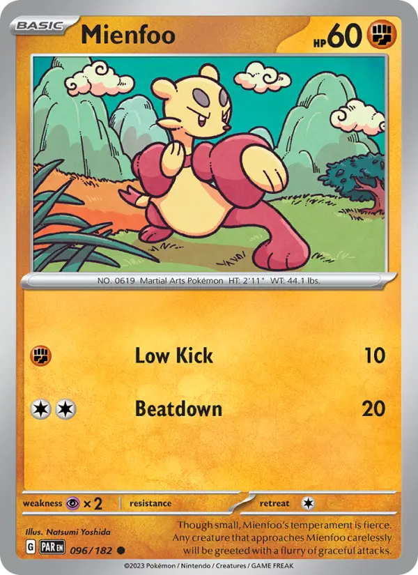 Mienfoo, Pokémon card