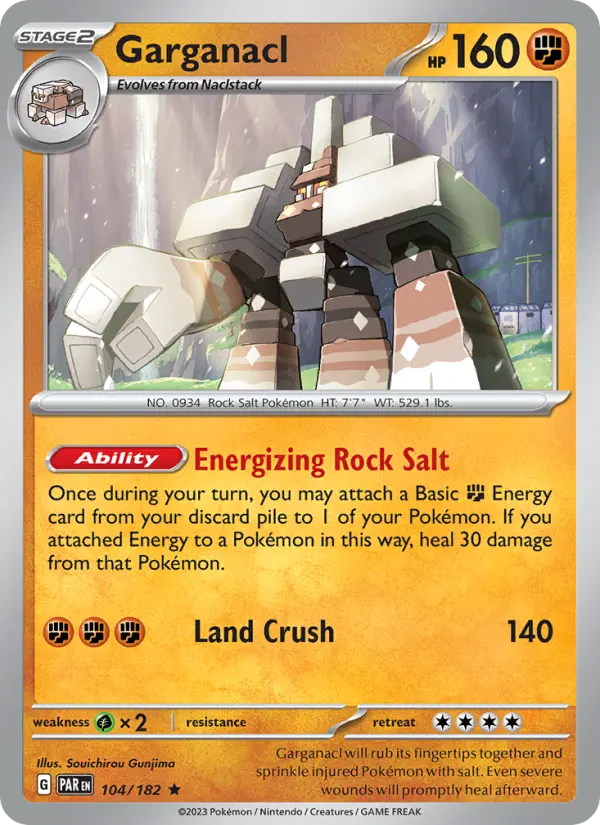 Garganacl, Pokémon card