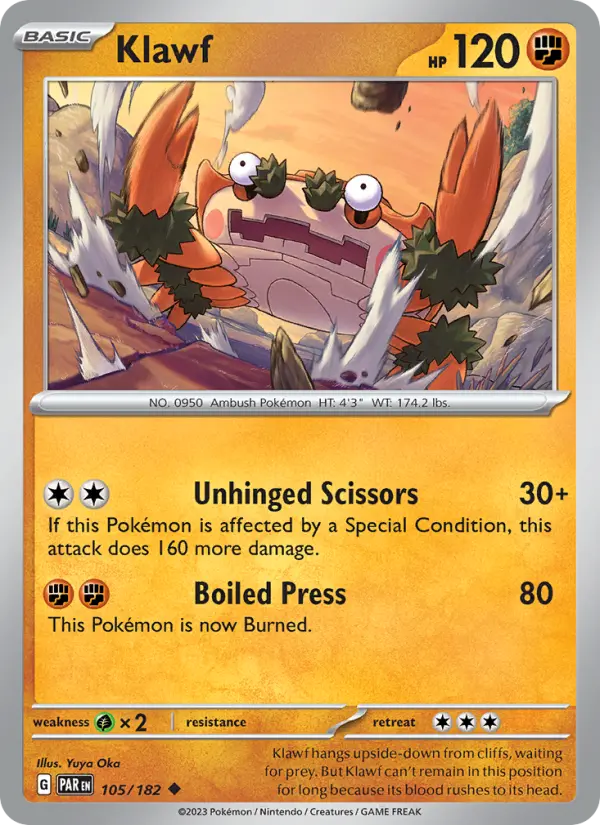 Klawf, Pokémon card