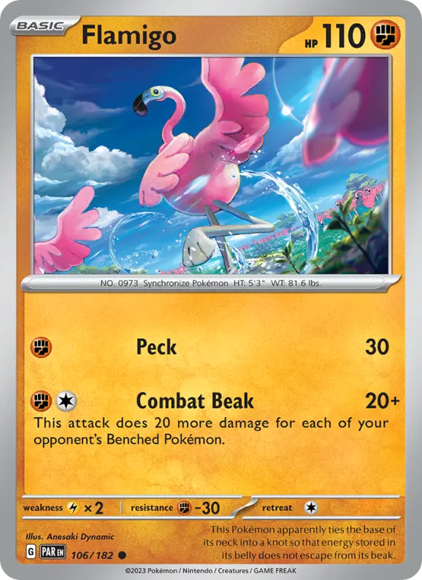 Flamigo, Pokémon card