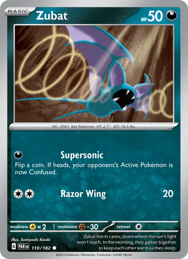 Zubat, Pokémon card