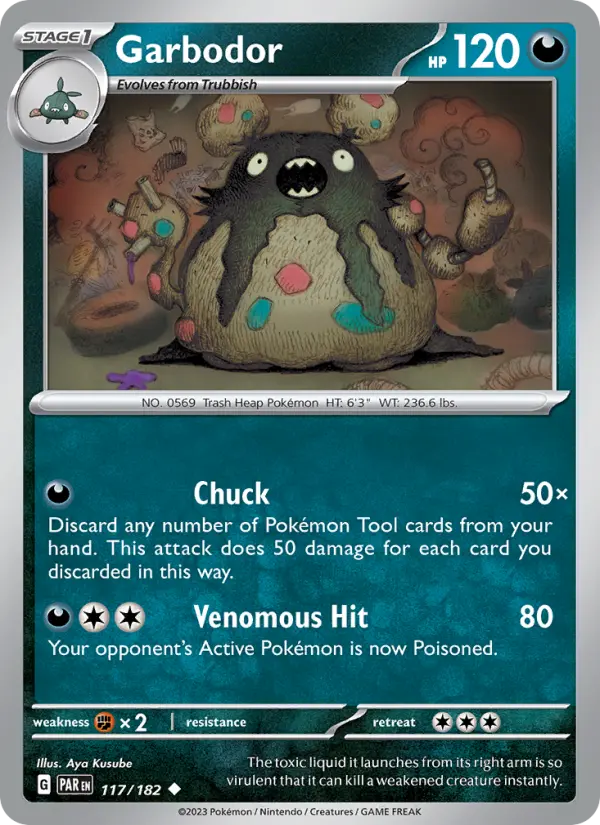 Garbodor, Pokémon card