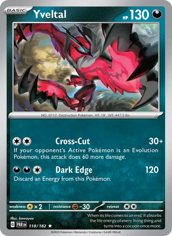 Yveltal, Pokémon card