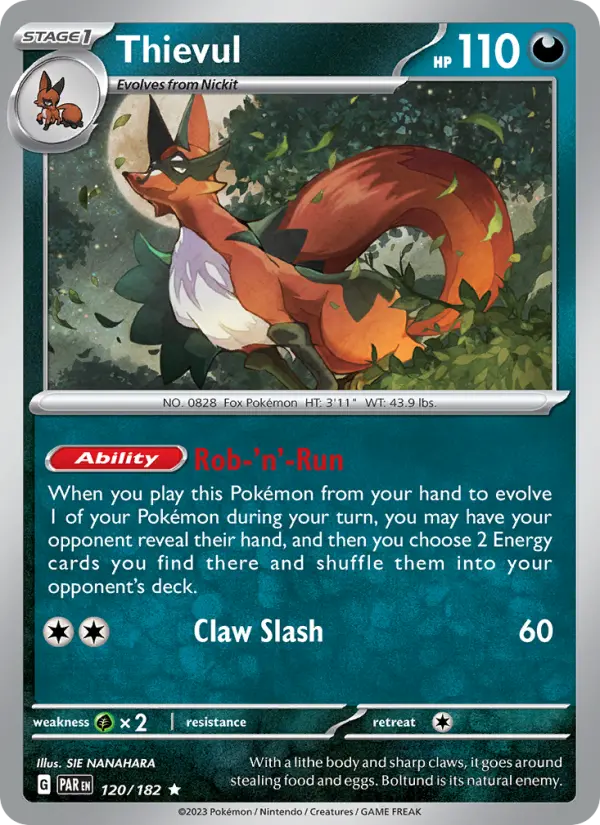 Thievul, Pokémon card