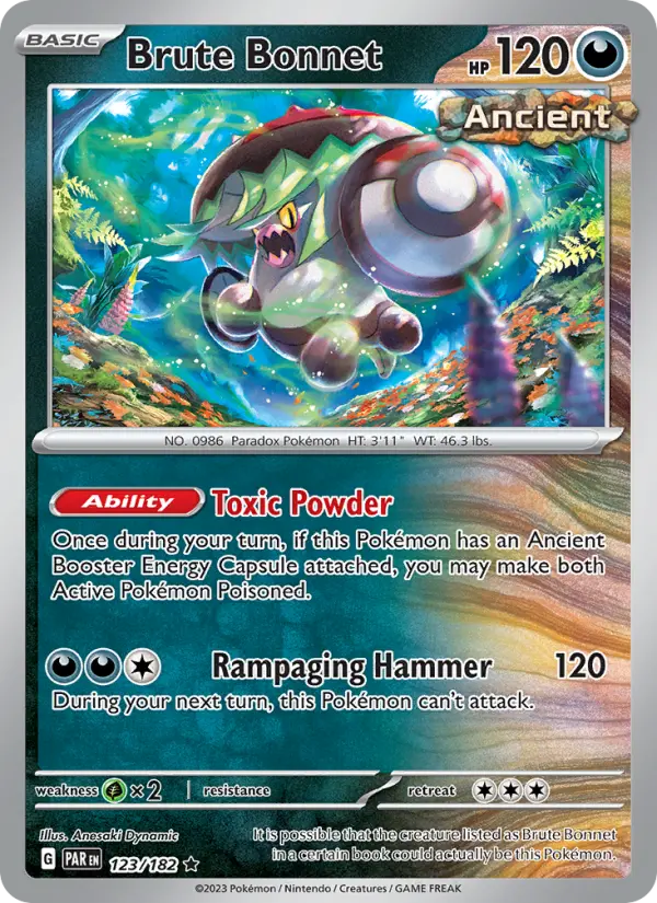 Brute Bonnet, Pokémon card