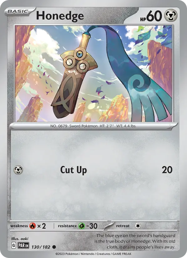 Honedge, Pokémon card