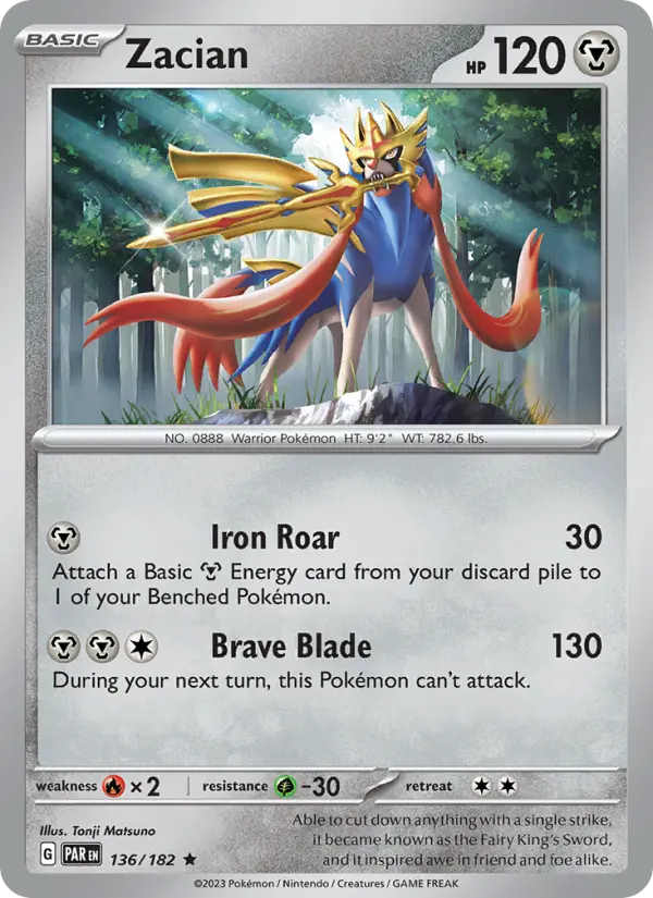 Zacian, Pokémon card