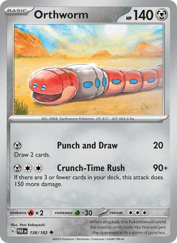 Orthworm, Pokémon card
