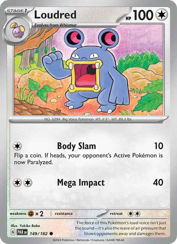 Loudred, Pokémon card
