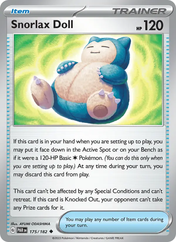 Snorlax Doll, Pokémon card