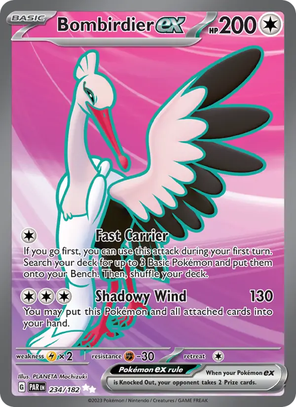 Bombirdier ex, Pokémon card