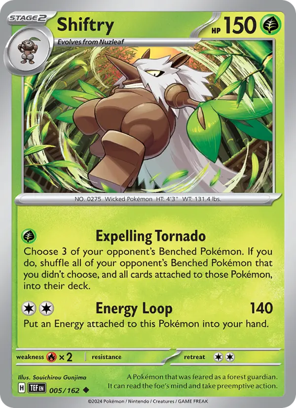 Shiftry, Pokémon card