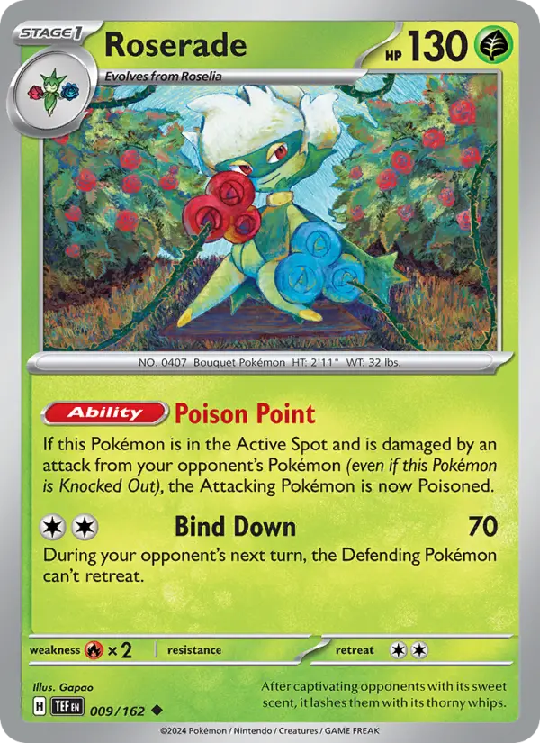Roserade, Pokémon card