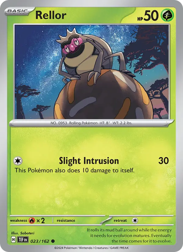 Rellor, Pokémon card