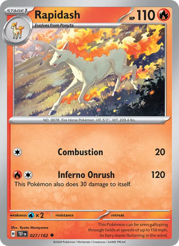 Rapidash, Pokémon card