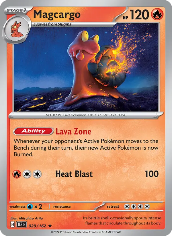 Magcargo, Pokémon card