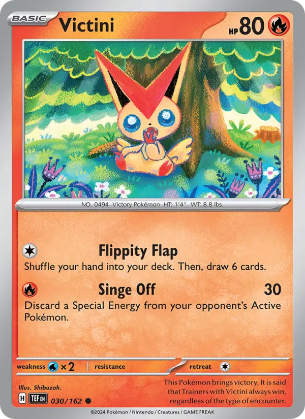 Victini, Pokémon card