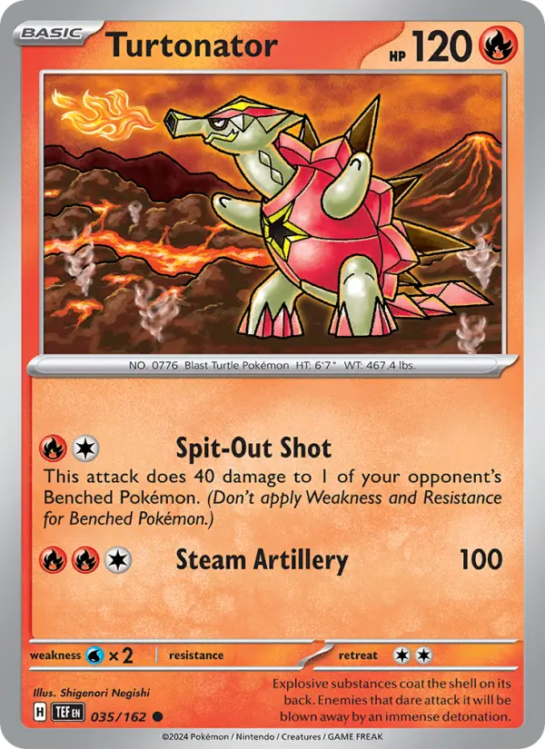 Turtonator, Pokémon card