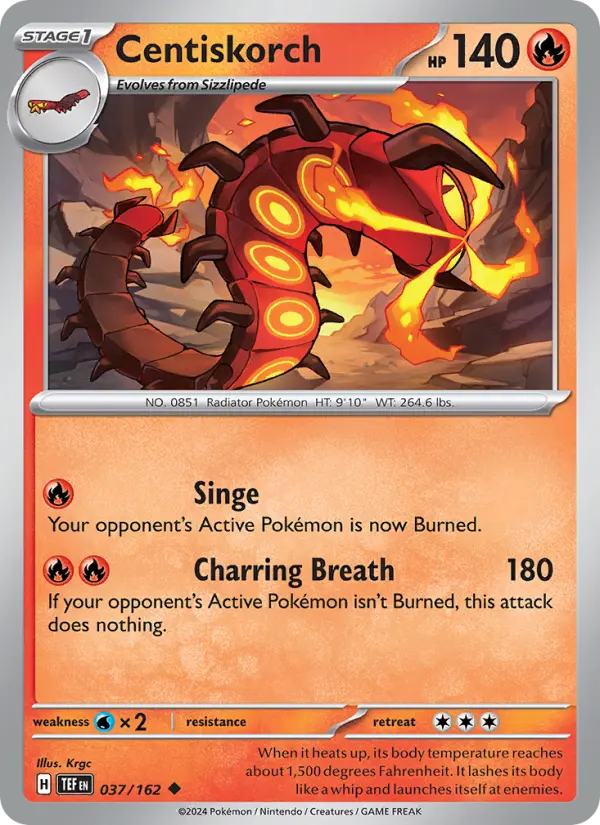 Centiskorch, Pokémon card