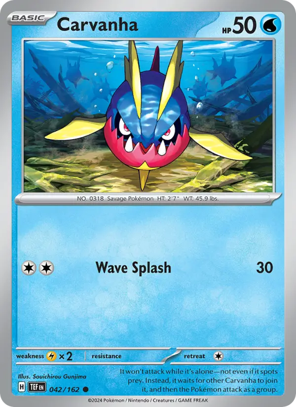 Carvanha, Pokémon card