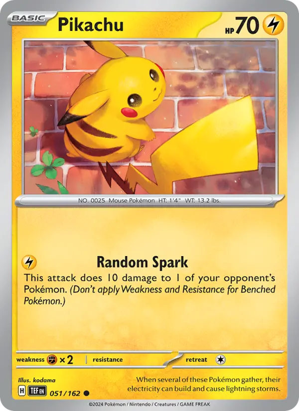 Pikachu, Pokémon card