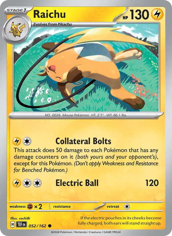 Raichu, Pokémon card