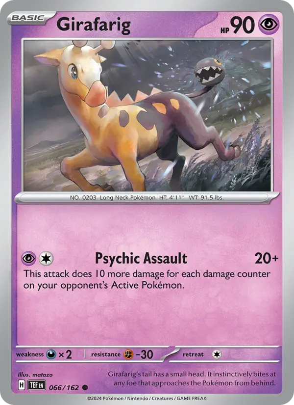 Girafarig, Pokémon card