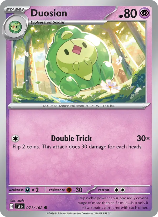 Duosion, Pokémon card