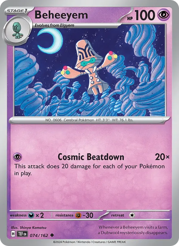 Beheeyem, Pokémon card
