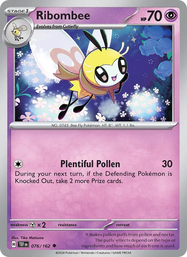Ribombee, Pokémon card