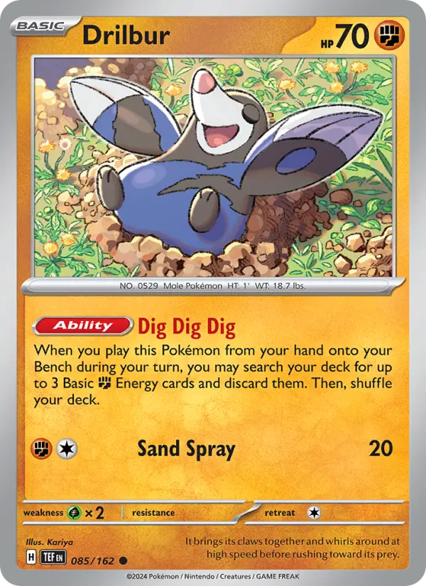 Drilbur, Pokémon card