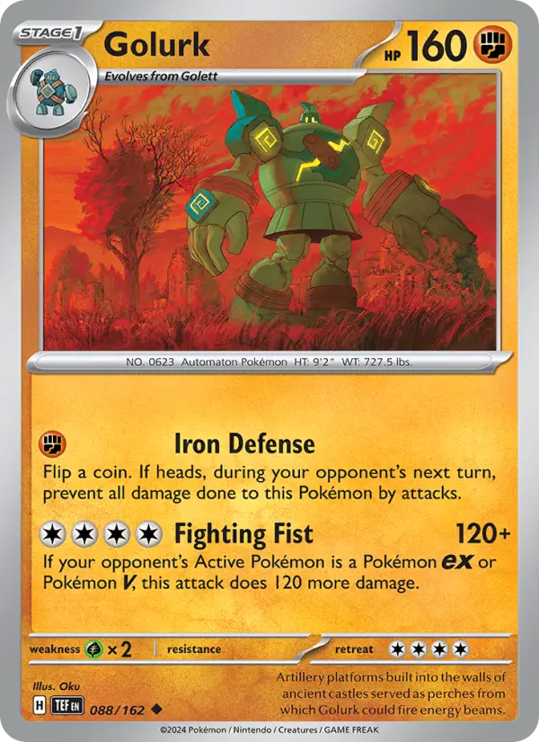 Golurk, Pokémon card