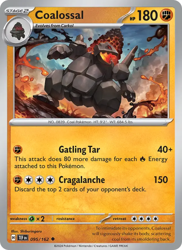 Coalossal, Pokémon card