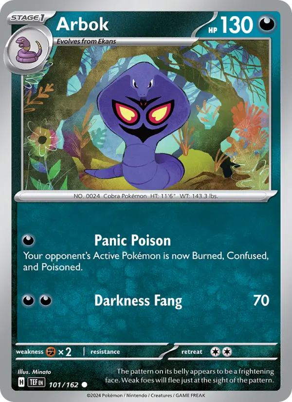 Arbok, Pokémon card