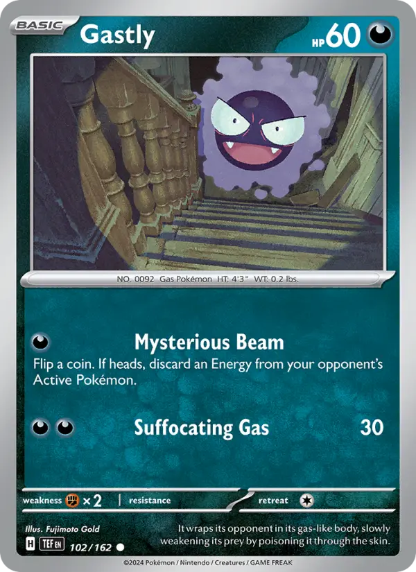 Gastly, Pokémon card