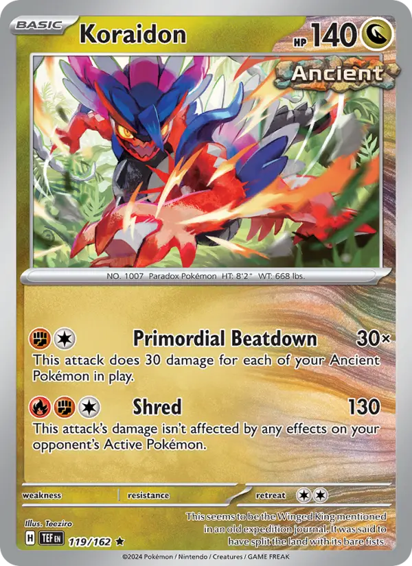 Koraidon, Pokémon card