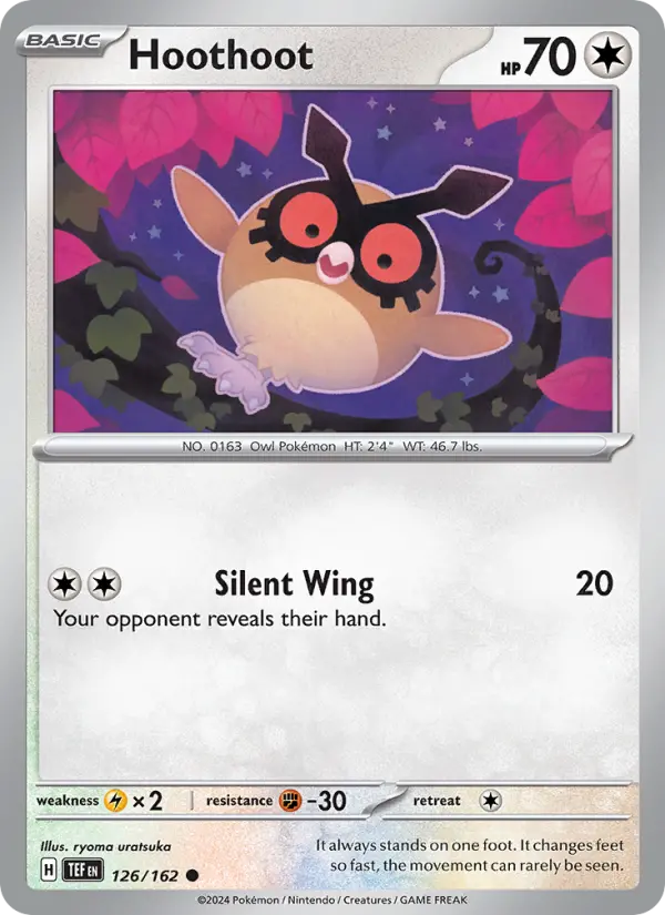 Hoothoot, Pokémon card