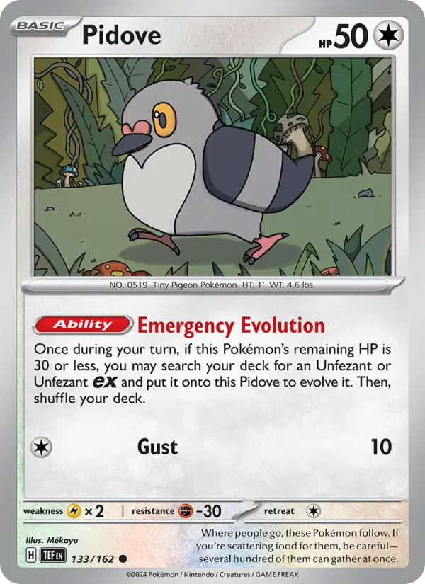Pidove, Pokémon card