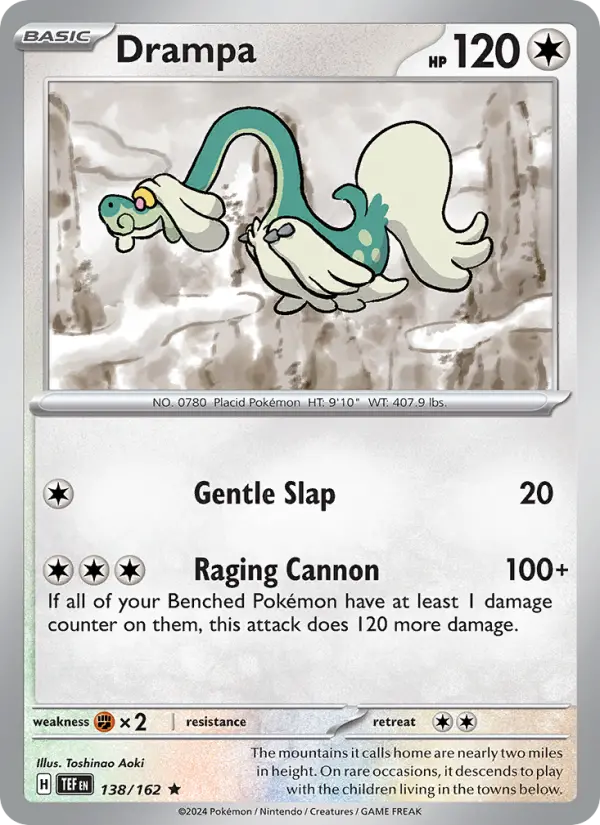 Drampa, Pokémon card