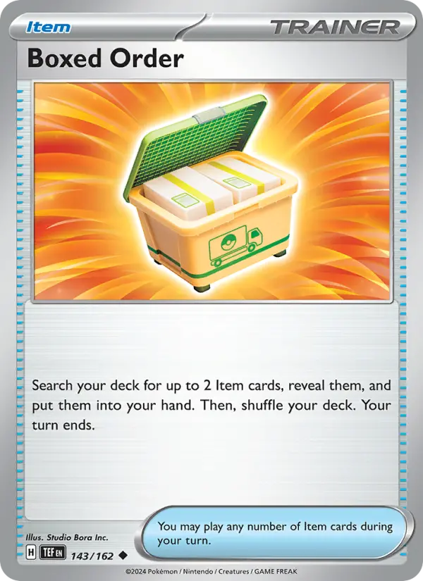 Boxed Order, Pokémon card