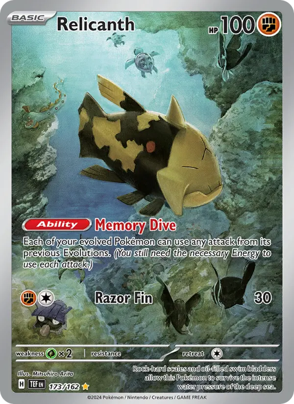 Relicanth, Pokémon card