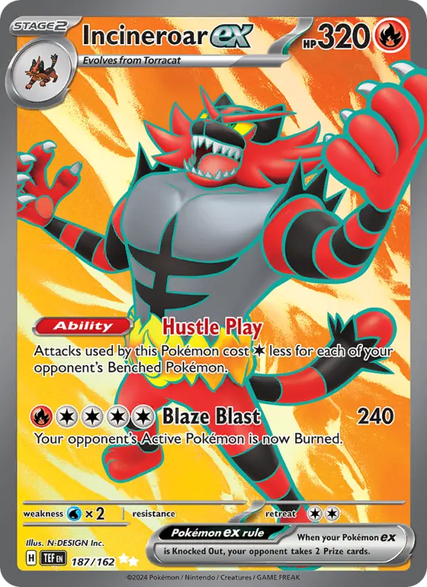 Incineroar ex, Pokémon card
