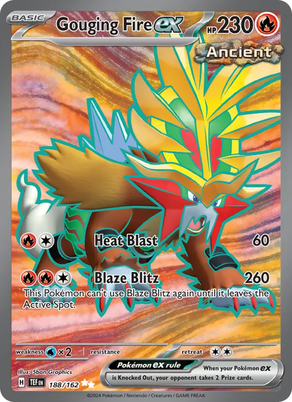 Gouging Fire ex, Pokémon card