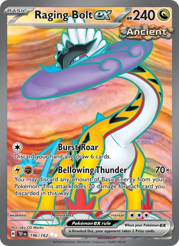 Raging Bolt ex, Pokémon card