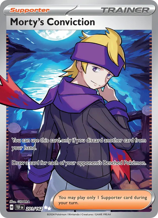 Morty's Conviction, Pokémon card
