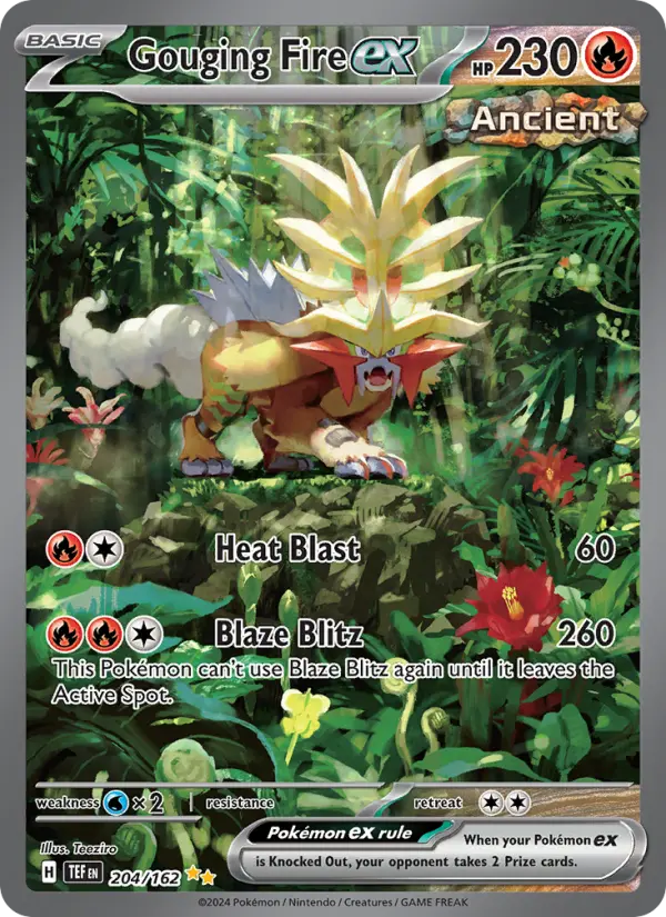 Gouging Fire ex, Pokémon card