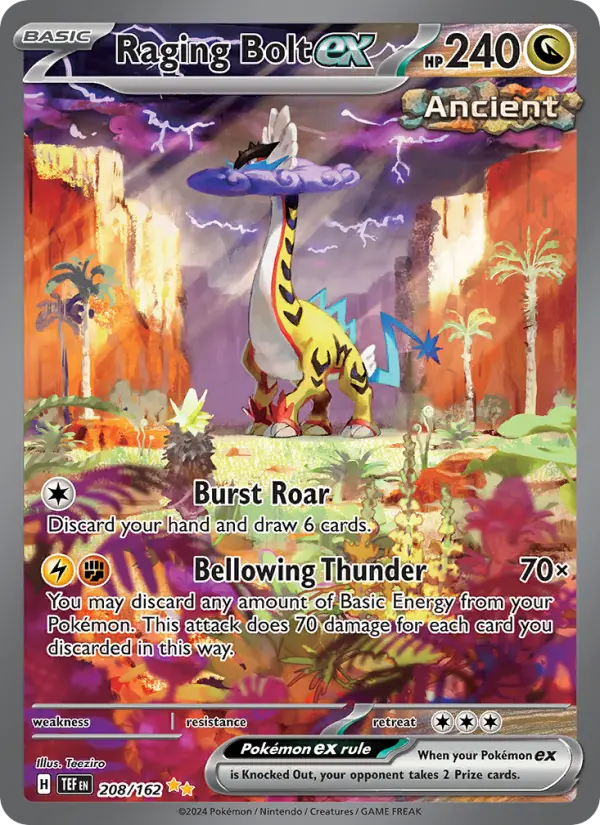 Raging Bolt ex, Pokémon card